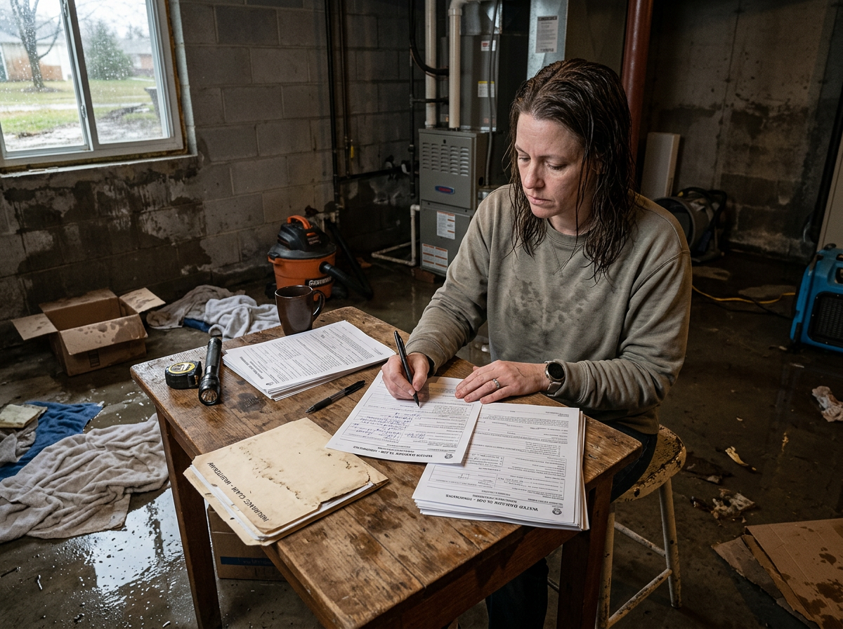 Insurance Paperwork for Water Damage Claims in Washtenaw County