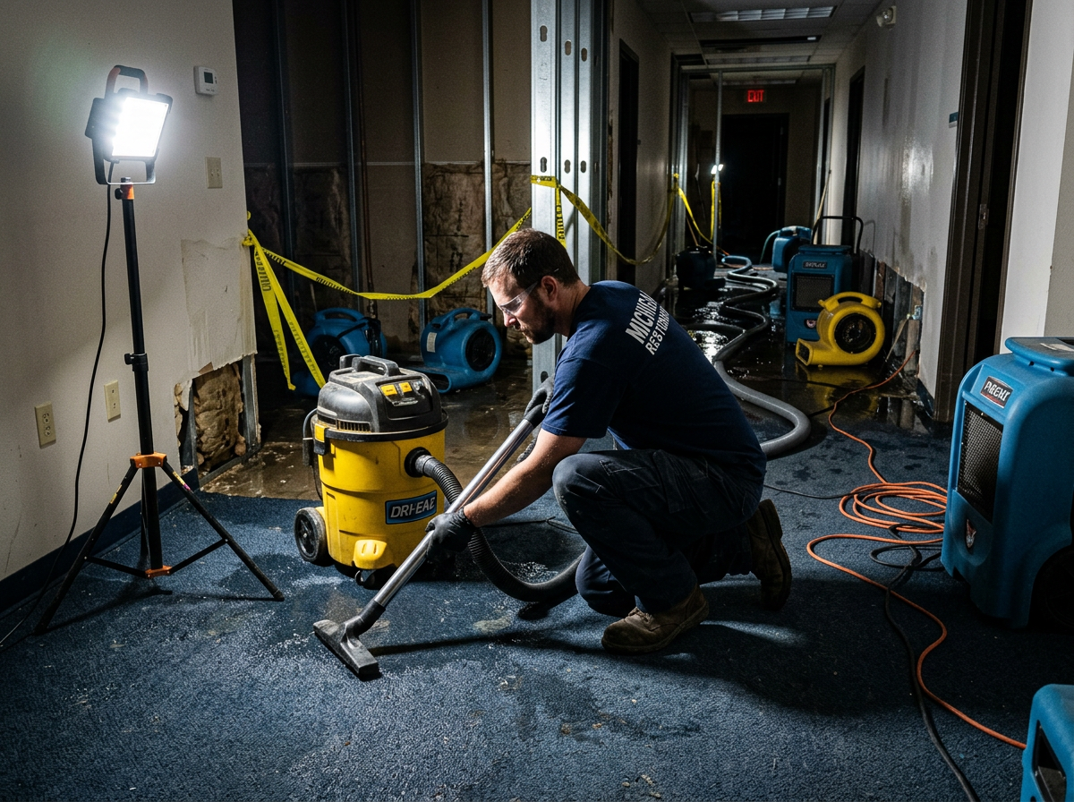 water damage restoration in Milford